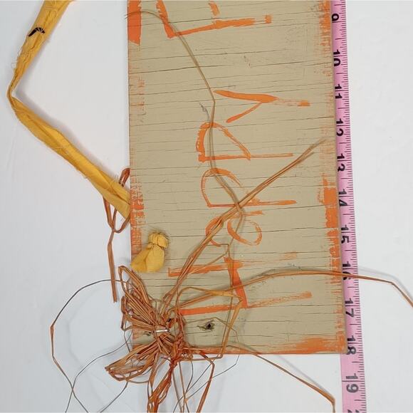 Primitive Rustic Happy Fall Wooden Scarecrow Porch Sign Hanging Decor - Picture 7 of 10